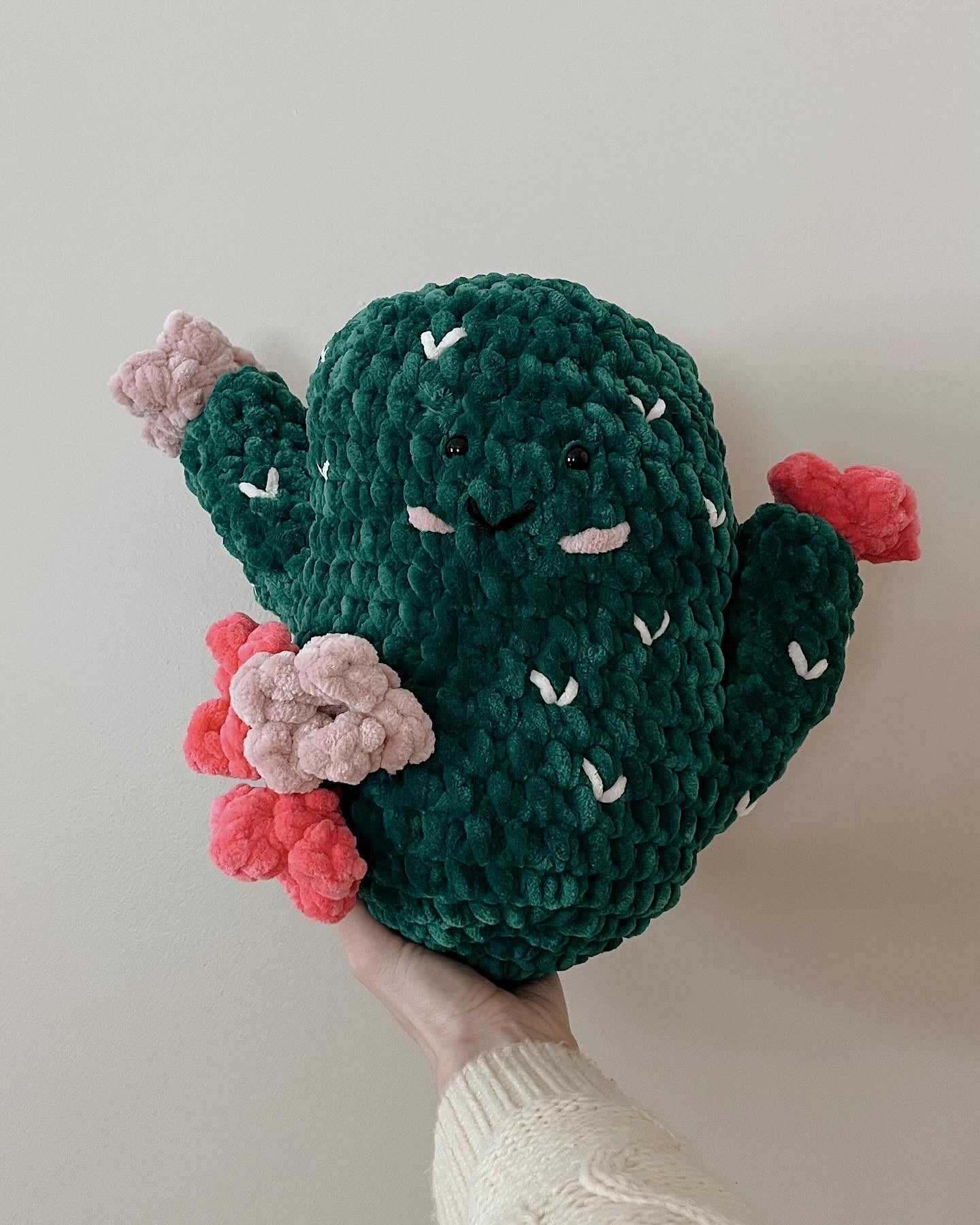 Cactus Stuffie | Handmade crochet pillow toy