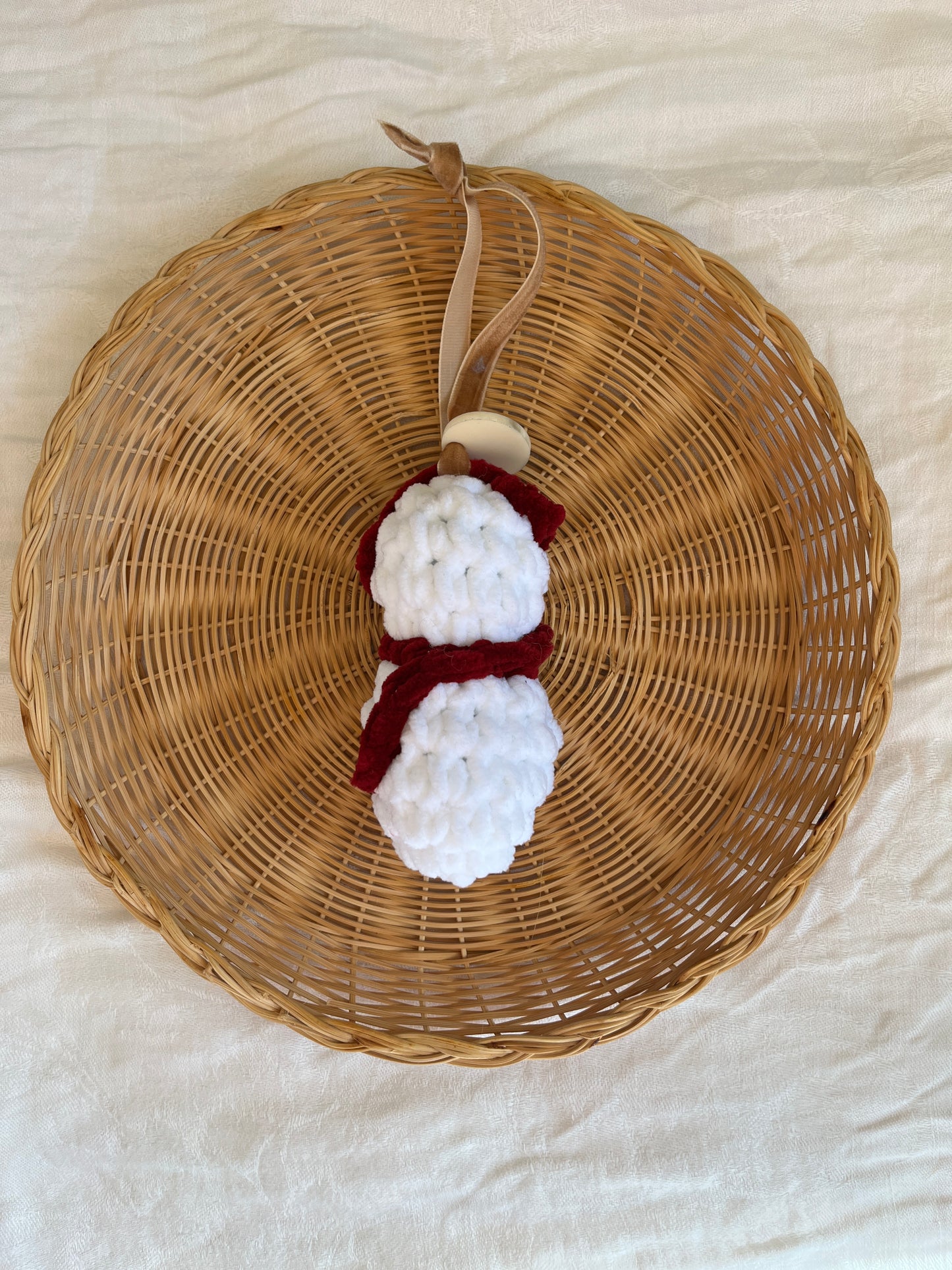 Snowman Crochet ornament