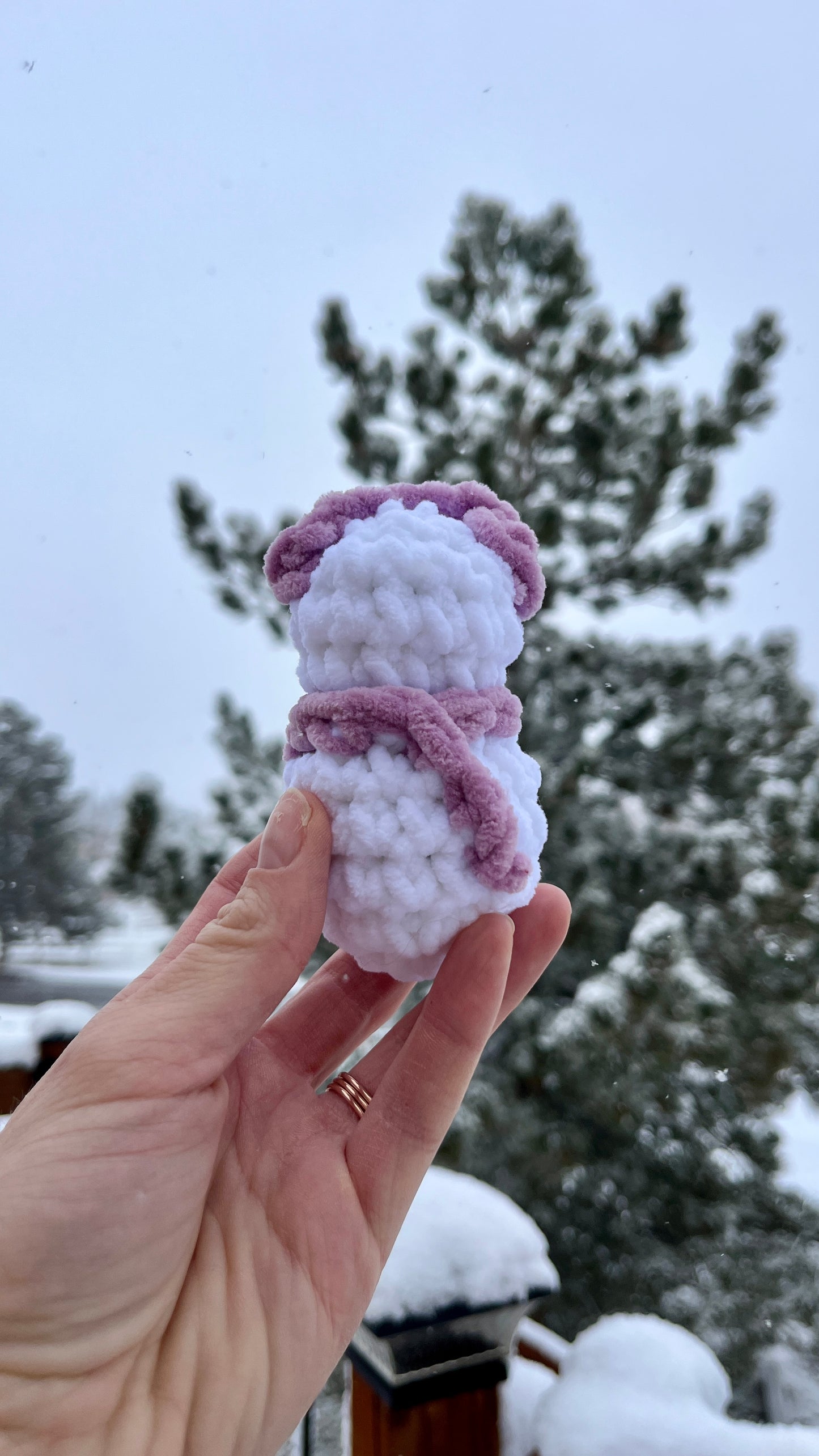 Snowman Crochet ornament