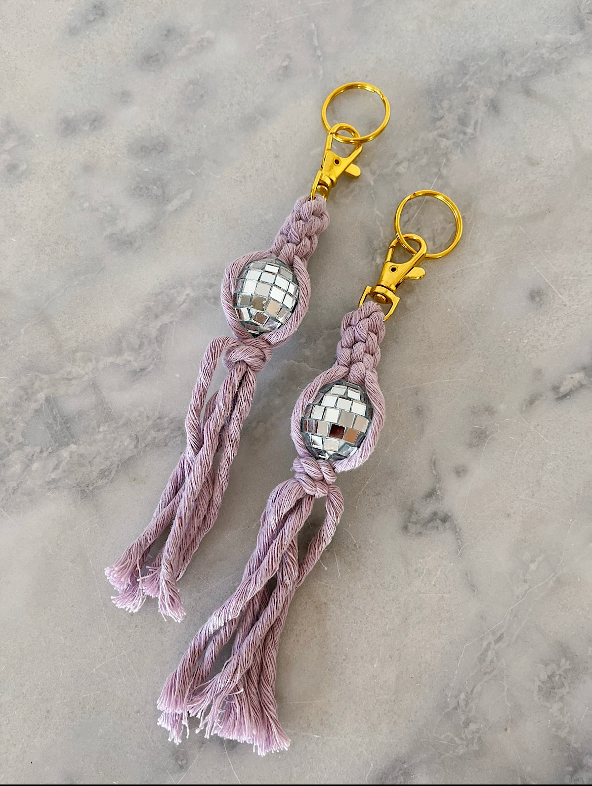 Colorful Disco Keychain | Gold hardware