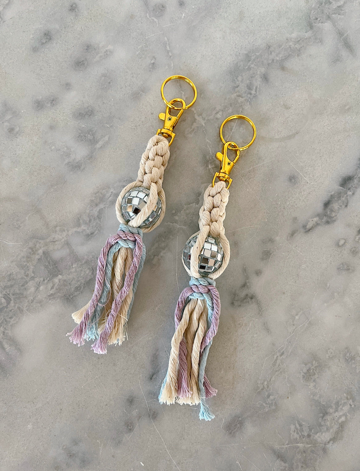 Colorful Disco Keychain | Gold hardware