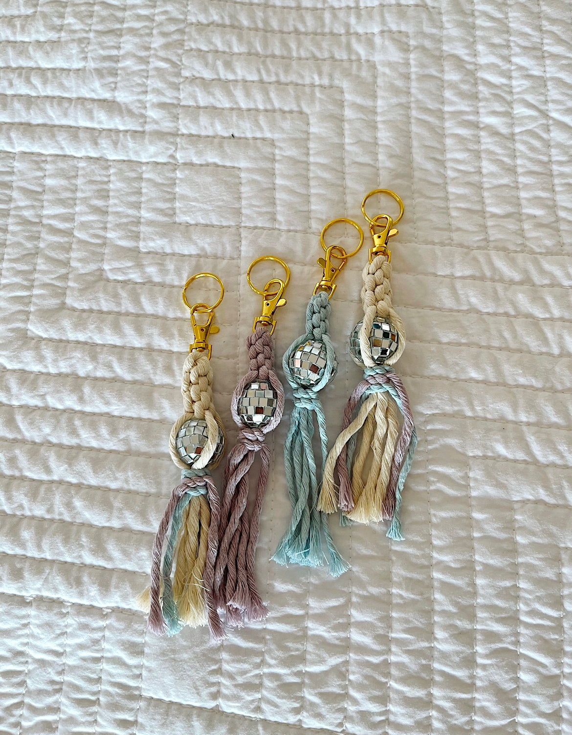 Colorful Disco Keychain | Gold hardware