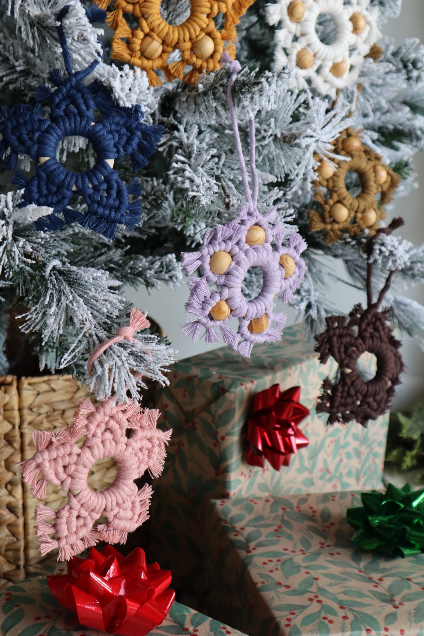 Boho Star Ornaments | Beaded Handmade Holiday Decor