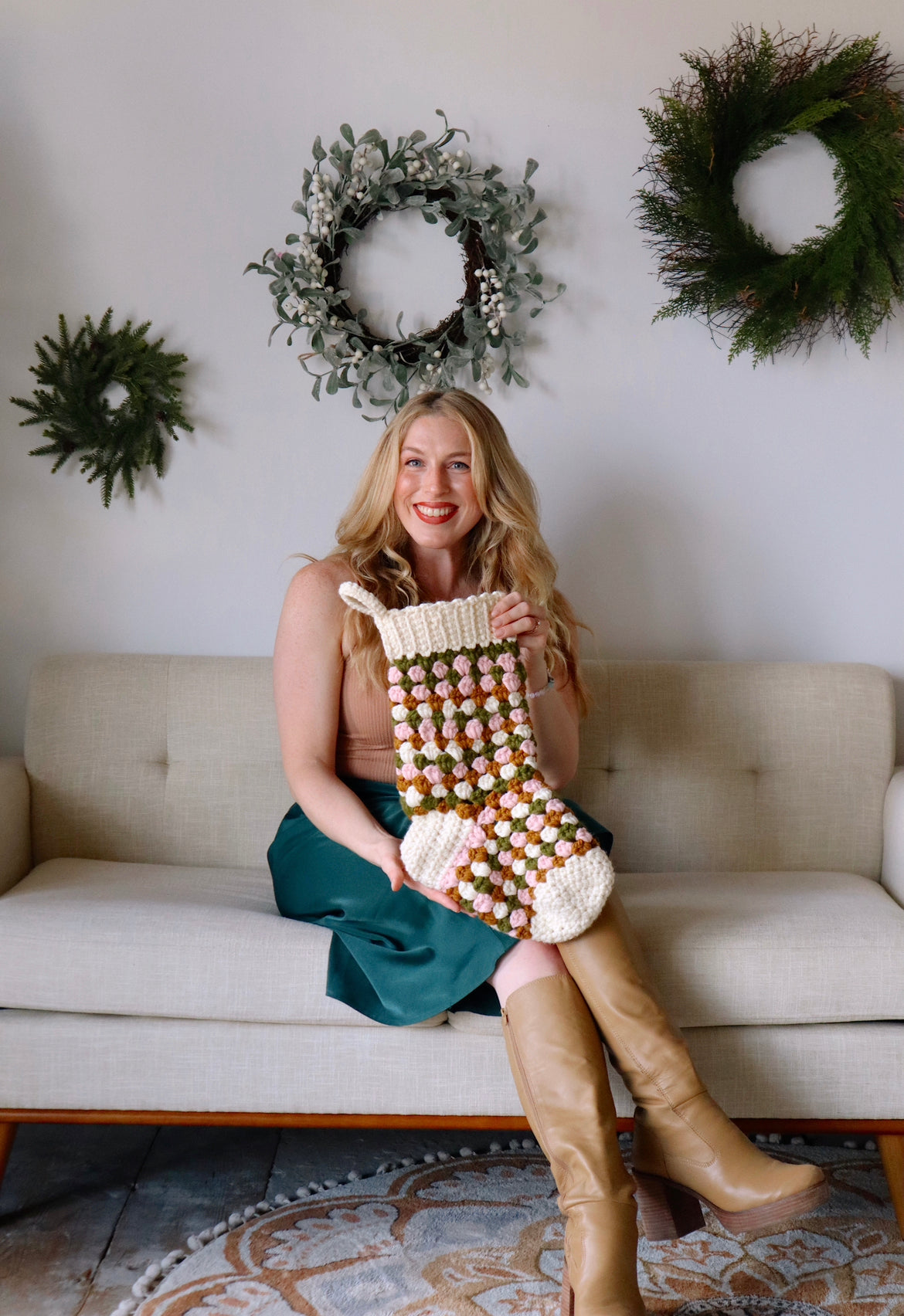 CUSTOM Granny Square Stocking