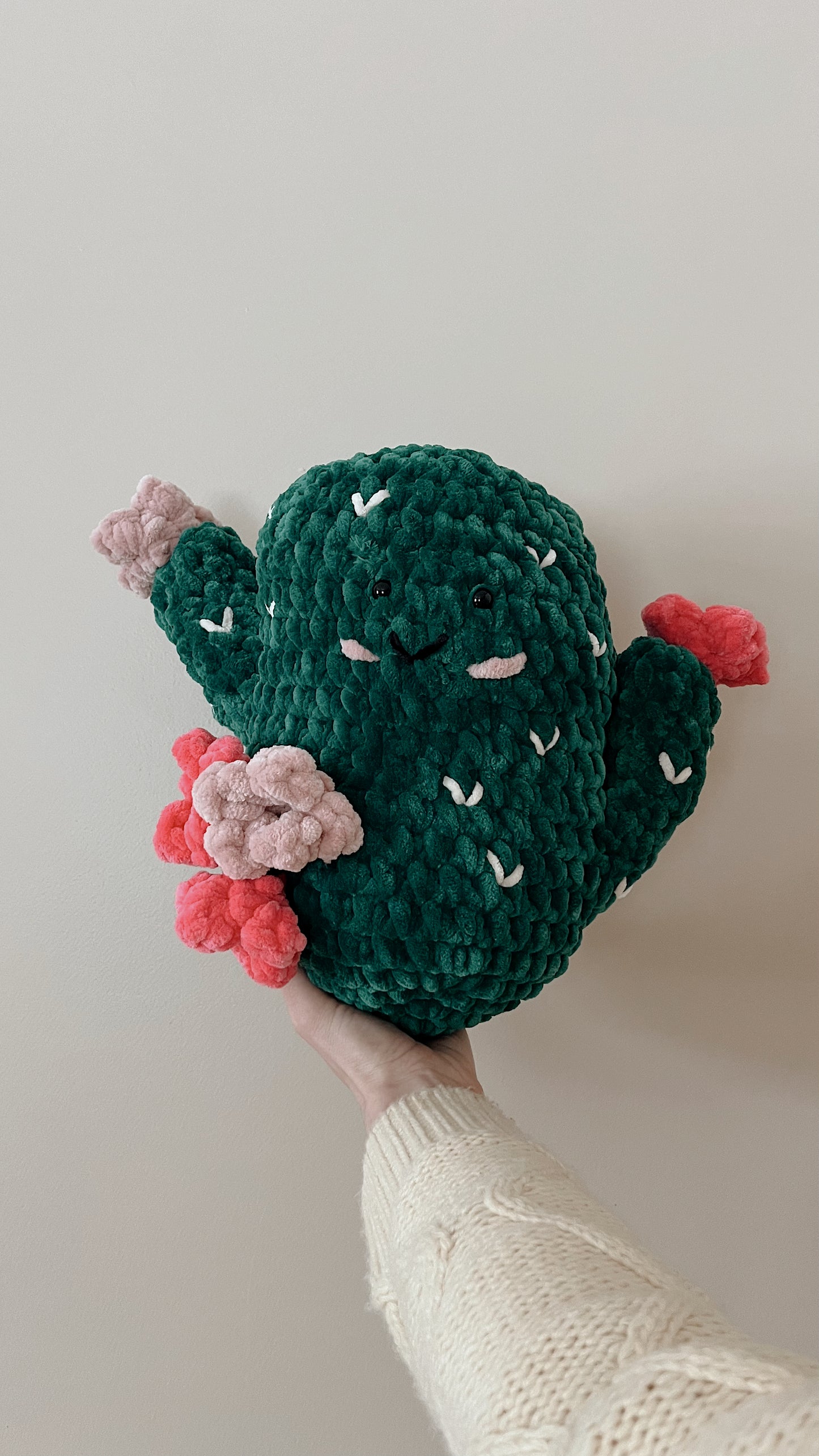 Cactus Stuffie | Handmade crochet pillow toy