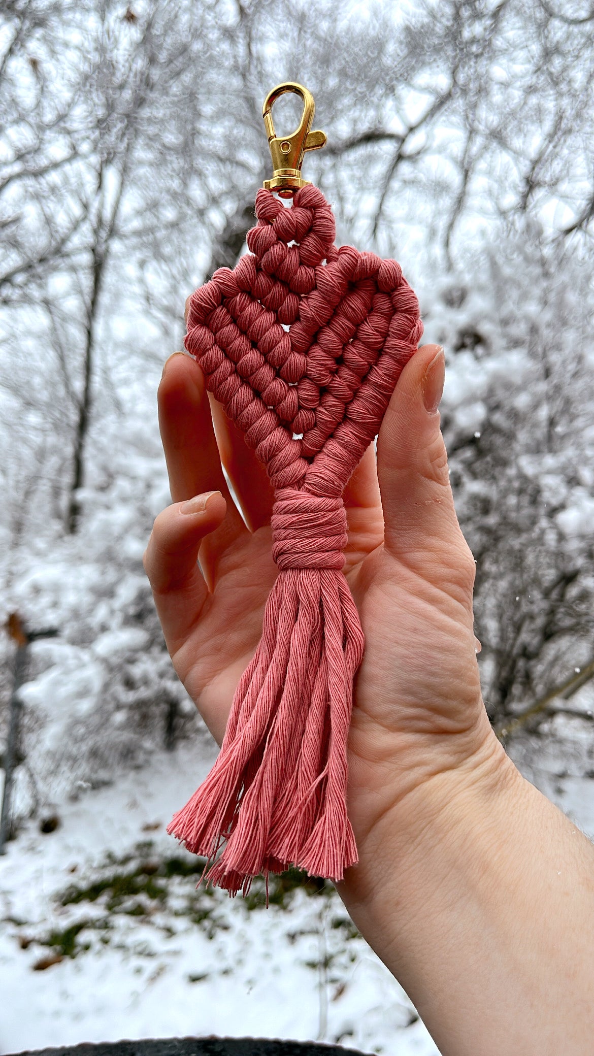 Heart Keychain | Pink | Orange | White