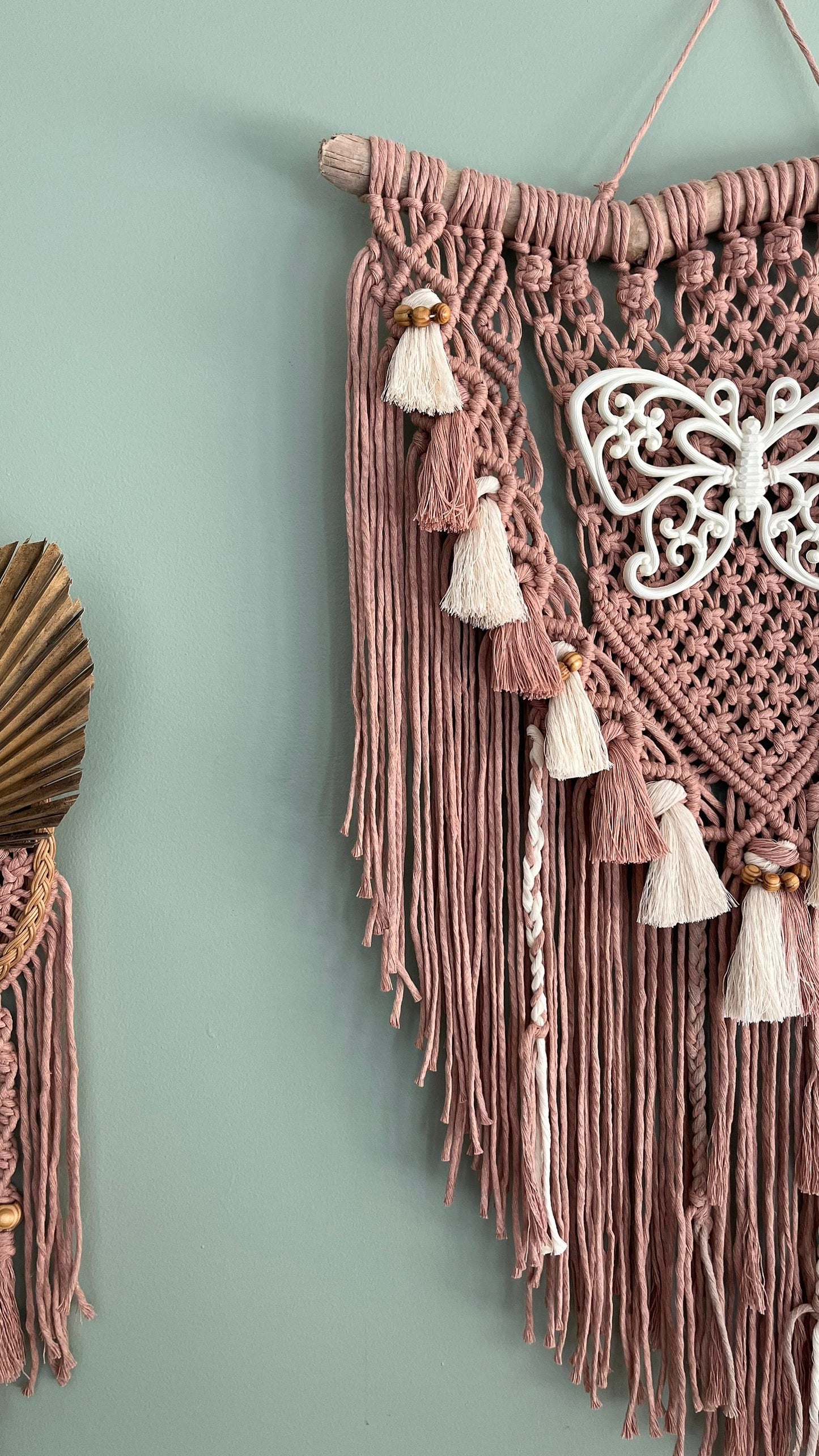 Butterfly Tassel Macrame Wall Hanging