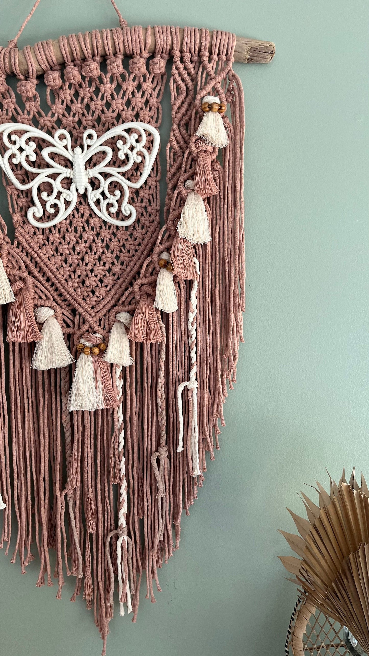 Butterfly Tassel Macrame Wall Hanging
