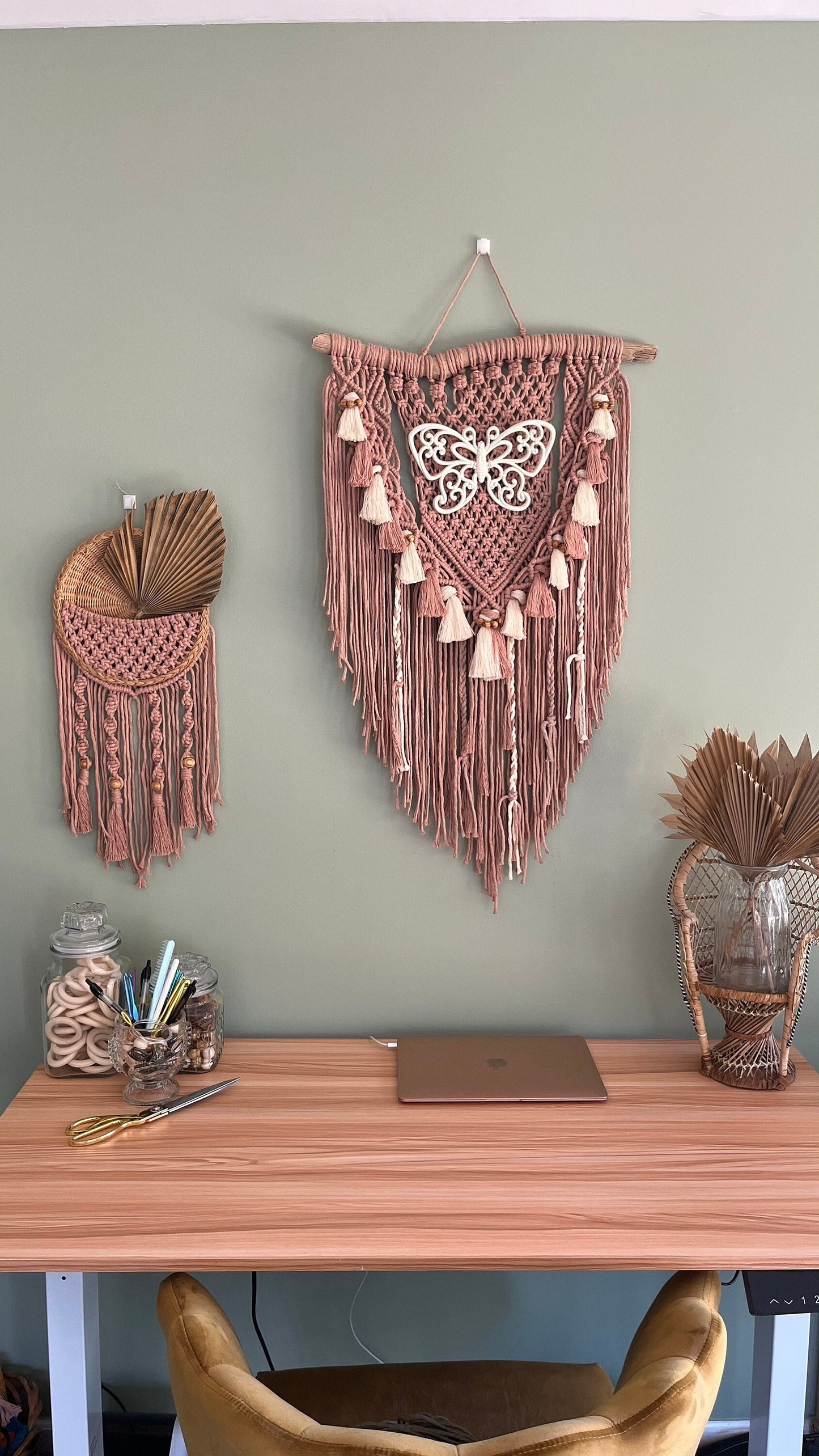 Butterfly Tassel Macrame Wall Hanging