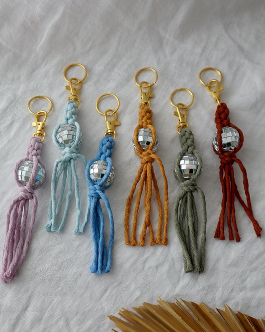 Colorful Disco Keychain | Gold hardware