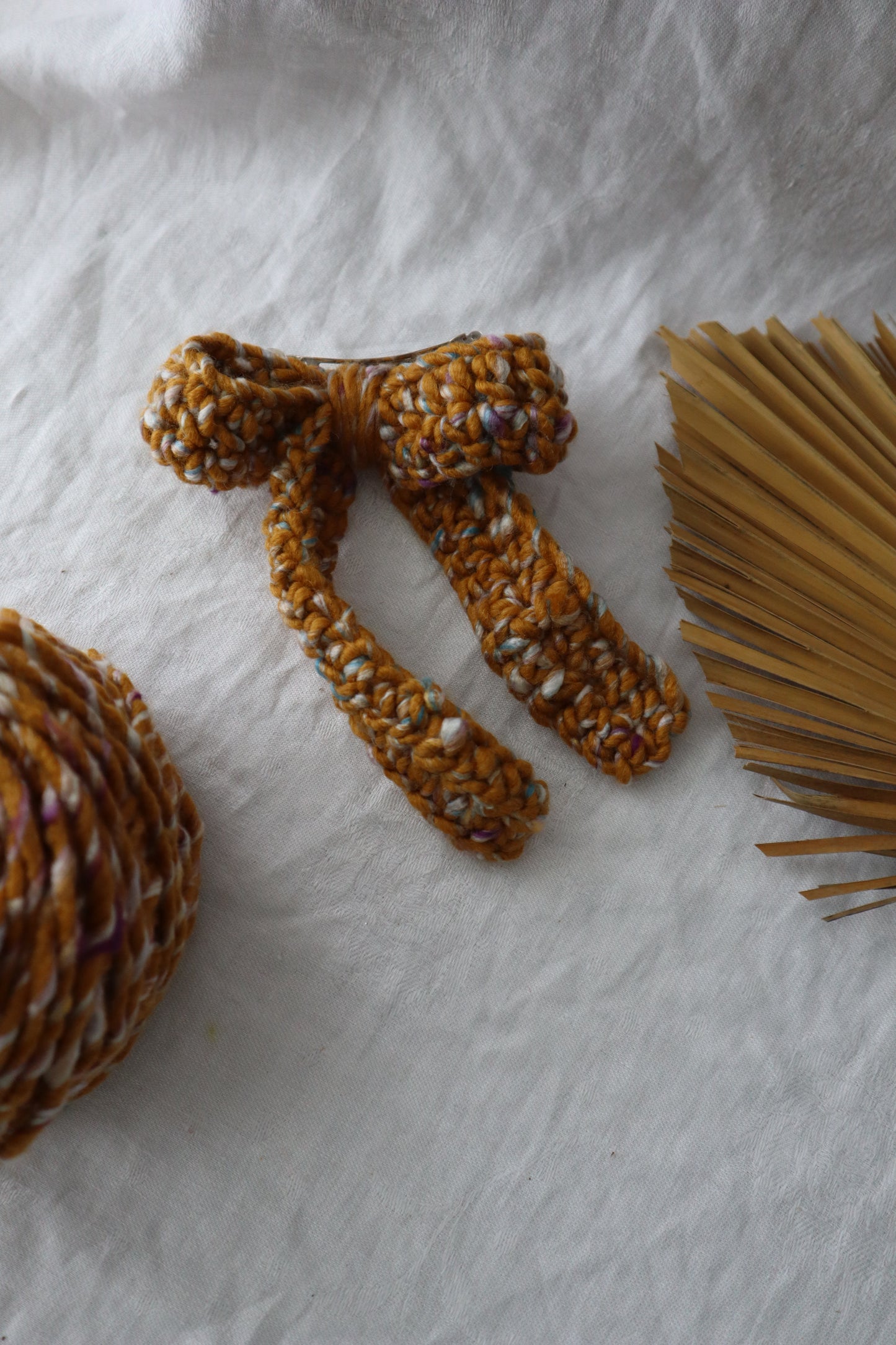 Crochet Bow Hair clip