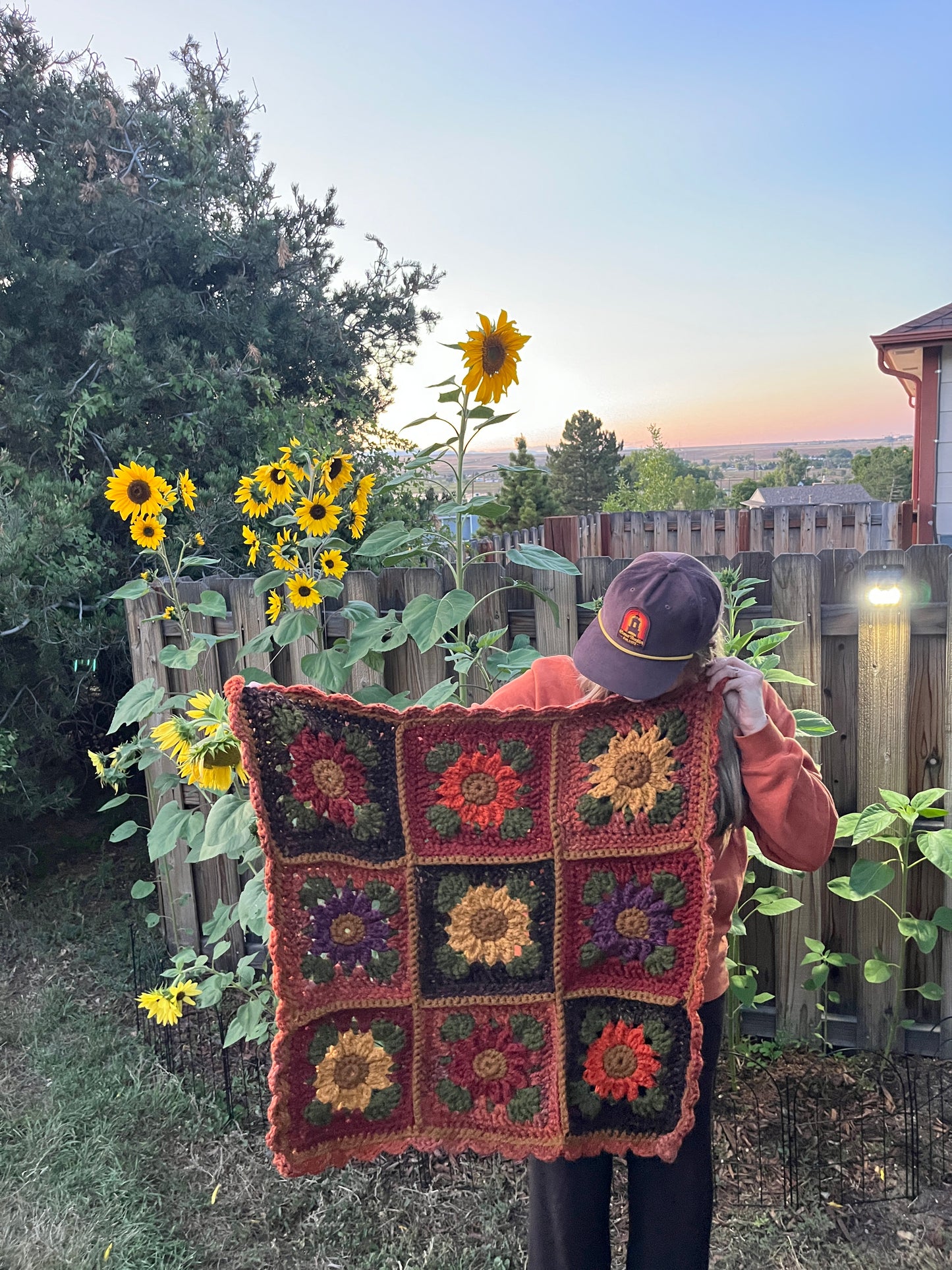 Autumnal Sunflower Blanket