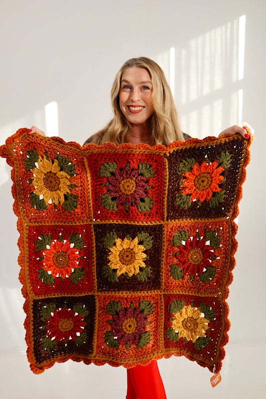 Autumnal Sunflower Blanket