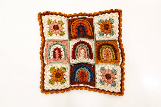 Retro inspired Rainbow Blanket